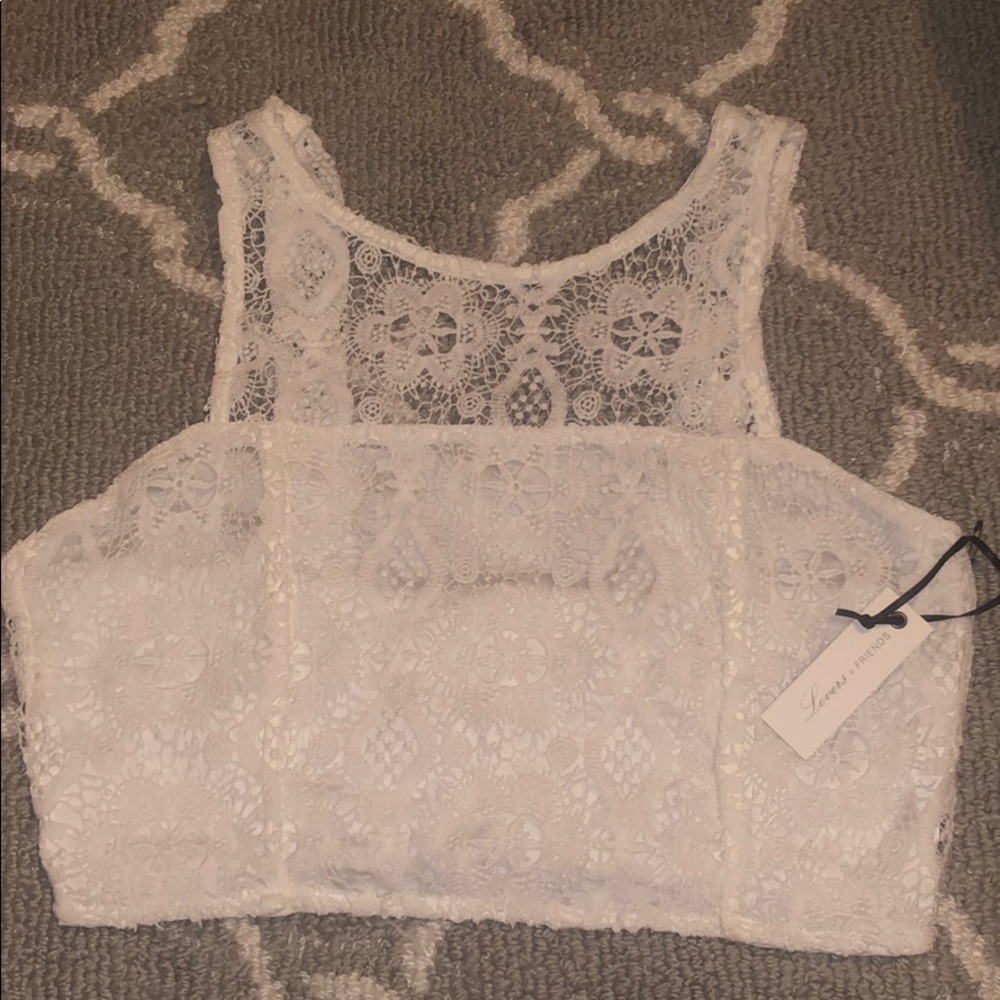 Lovers and Friends lace crop top